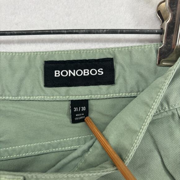 BONOBOS Jeans Mens 31x30 Premium 4-Way Stretch Slim Denim Cotton Stretch Green - Picture 5 of 16